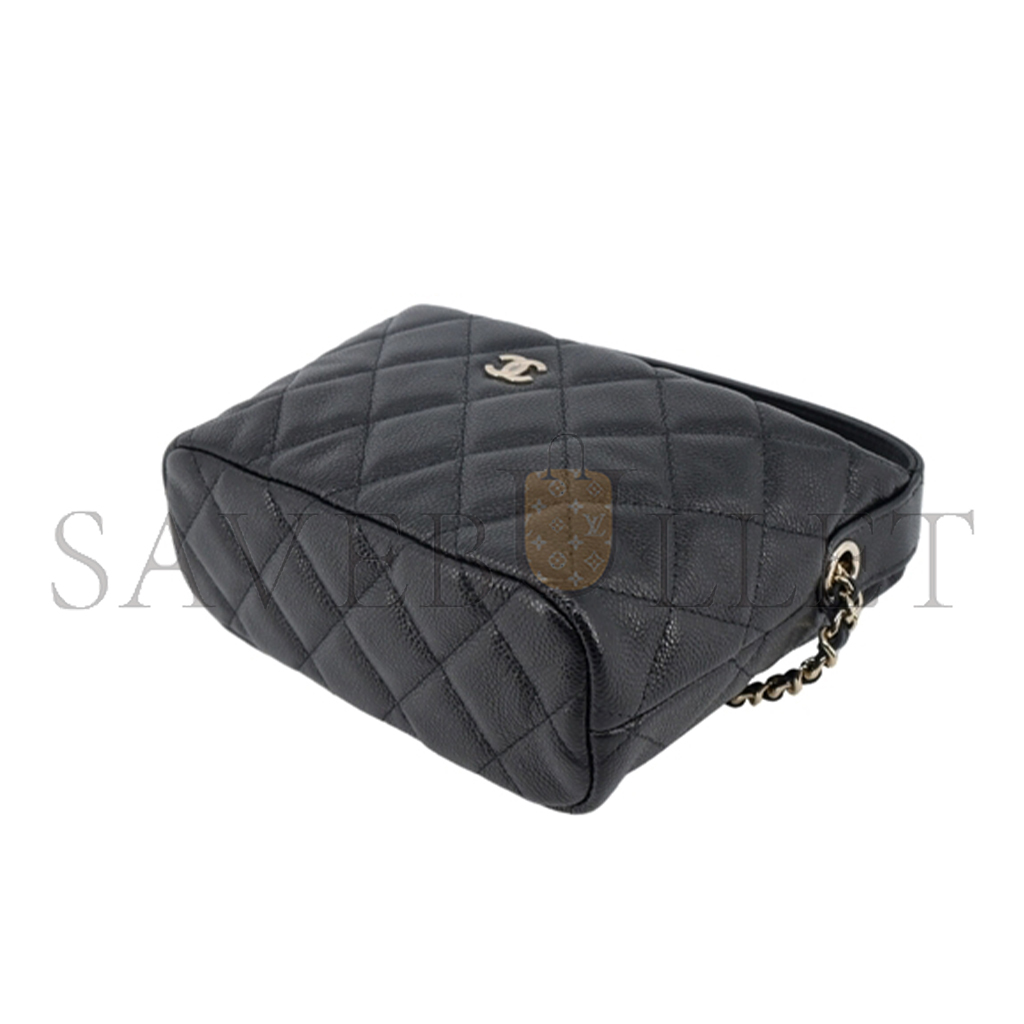 Ch*el 25c hobo lunch box bag black as0622 (21.5*19*6cm)